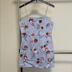 Maeve Floral Sequin Mini Dress